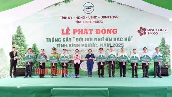 Bình Phước: Phát động trồng cây “Đời đời nhớ ơn Bác Hồ”
