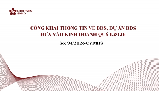 Công khai thông tin về BĐS, dự án BĐS đưa vào kinh doanh Quý I.2026