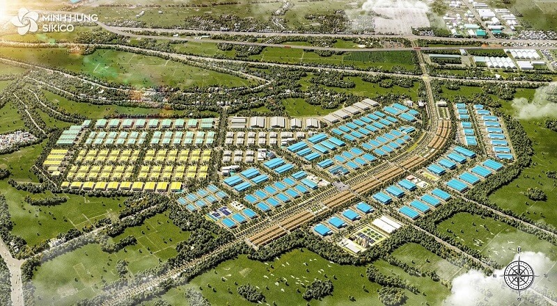 Hình phối cảnh khu công nghiệp Minh Hưng Sikico Bình Phước