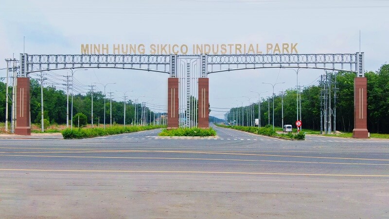 Cổng khu công nghiệp Minh Hưng Sikico Bình Phước
