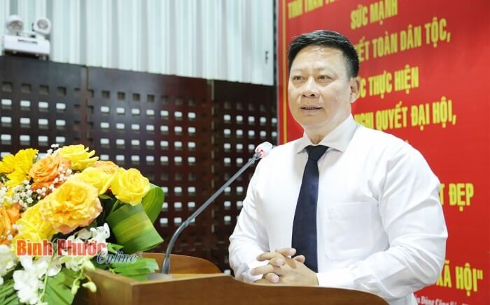 Phó Bí thư Tỉnh ủy, Chủ tịch UBND tỉnh Tây Ninh Nguyễn Thanh Ngọc phát biểu tại hội nghị