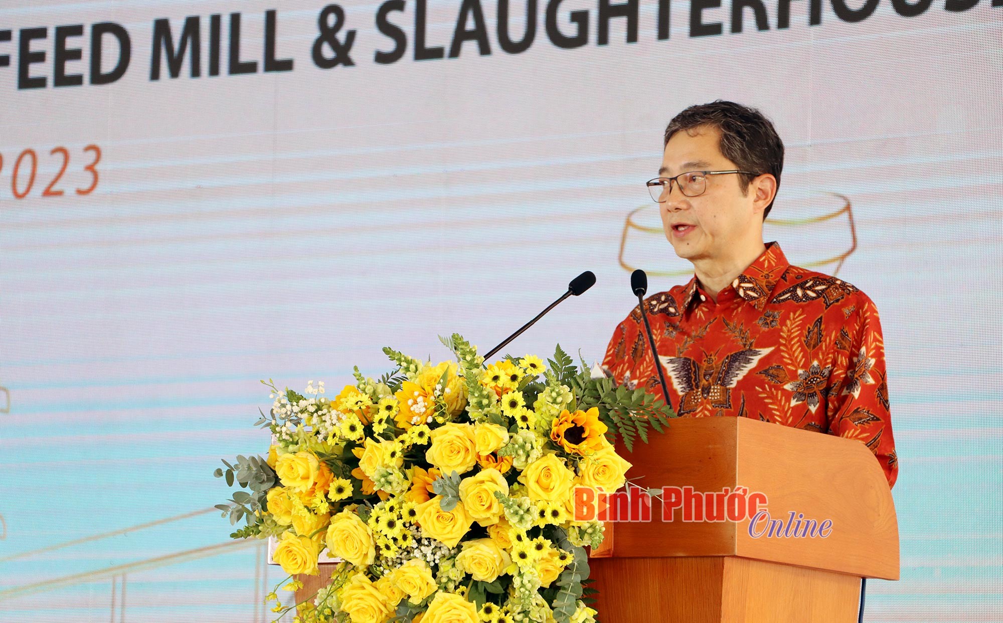Tổng Giám đốc Japfa Việt Nam Arif Widjaja phát biểu tại lễ khánh thành